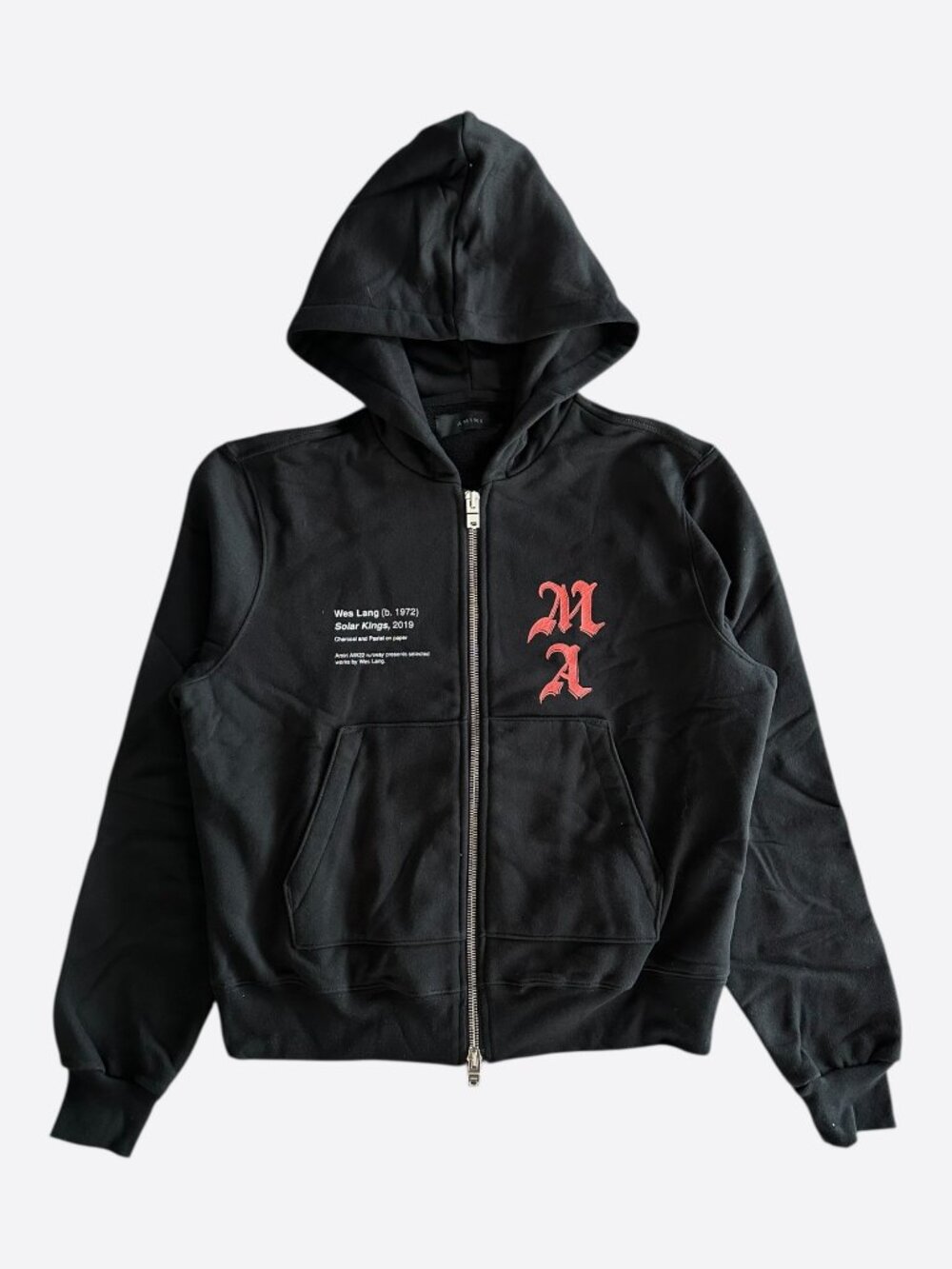 Amiri Wes Lang Black & Red Solar Kings Zip Up Hoodie